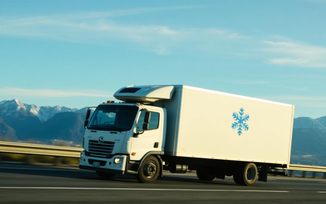 Refrigerated distribution truck